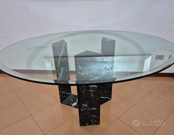 Tavolo in cristallo rotondo Cattelan Italia

