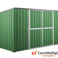 Casetta giardino box in Acciaio 345x186 verde