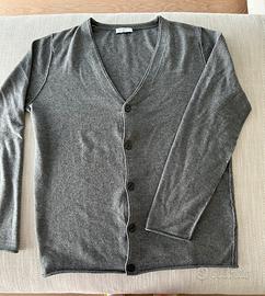Cardigan grigio uomo