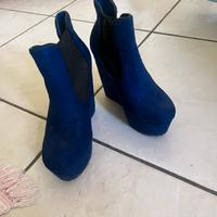 Scarpe zeppa blu