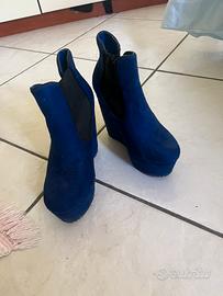 Scarpe zeppa blu