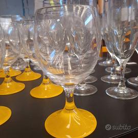 Servizio bicchieri da 6 base gialla VINO