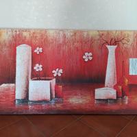 Quadro in tela rosso