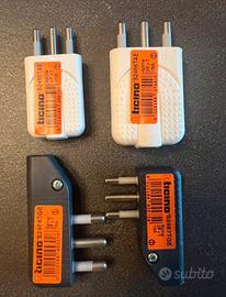 Lotto 4 spine elettriche BTicino 2P+T 10A/16A
