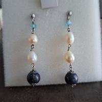 orecchini argento con pietre