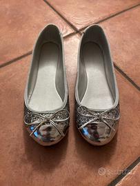 Ballerine argento glitterate