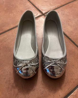 Ballerine argento glitterate
