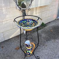 Lavabo con specchiera - ceramica artigianale