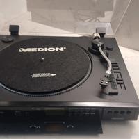Giradischi USB con chiavetta USB/lettore MP3/sched