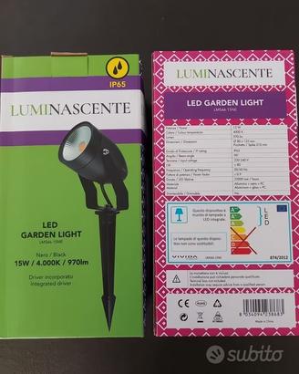 Coppia Faretti Led per illuminazione giardino