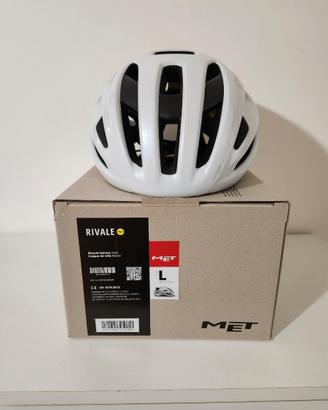 Casco MET Rivale mips bianco olografico lucido