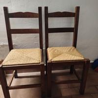 SEDIE IN LEGNO CON IMPAGLIATURA