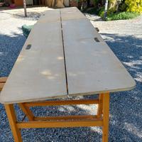 Banchi  in legno per mercati e fiere