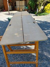 Banchi  in legno per mercati e fiere