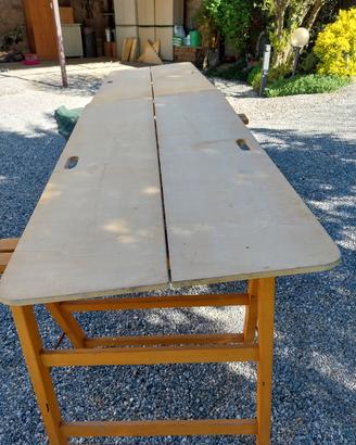 Banchi  in legno per mercati e fiere