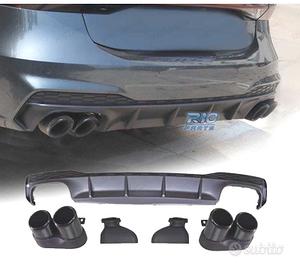 DIFFUSORE AUDI A7 S LINE 19- LOOK RS7 + TERMINALI 