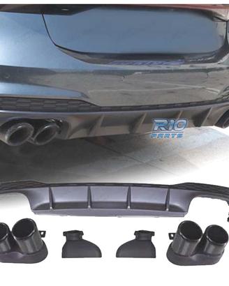 DIFFUSORE AUDI A7 S LINE 19- LOOK RS7 + TERMINALI 