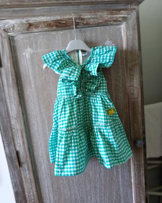 Vestitino bimba 12/18 mesi fantasia vichy nuovo