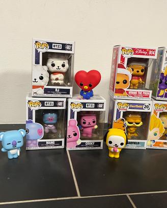 Funko Pop BT-21, Vegeta, Spyro, Winnie, Garfield