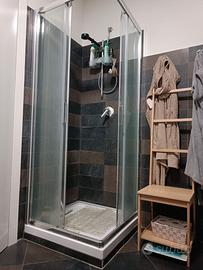 BOX DOCCIA 80 X 80 H 195 CM VETRO TRASPARENTE 6 MM