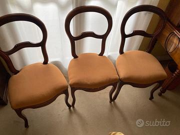 3 sedie ANTICHE noce Luigi Filippo