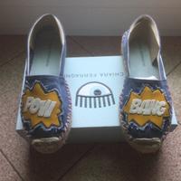 Chiara Ferragni espadrillas pelle/jeans