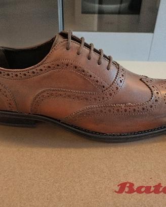 Scarpe Stringate Bata Brogue Vera Pelle 43 Nuove 