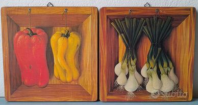 Quadri Legno Italia 2 Artigianali Dekor Toscana