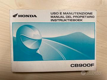 Manuale uso e manutenzione honda cb900f 2002/2007