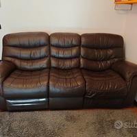 Divano 3 posti in vera pelle