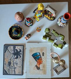 Soprammobili etnici di varia provenienza