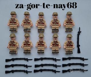 Soldati giapponesi ww2 con fucile compatibili Lego