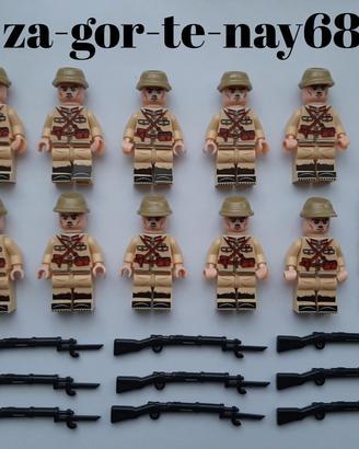 Soldati giapponesi ww2 con fucile compatibili Lego