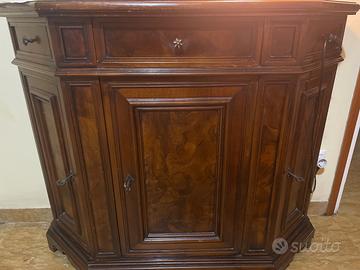 Mobile cassettiera in legno di mogano
