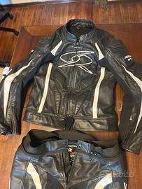 Tuta moto divisibile in pelle spyke