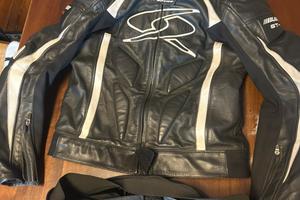 Tuta moto divisibile in pelle spyke