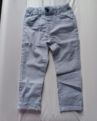 Pantalone cotone leggero a righe