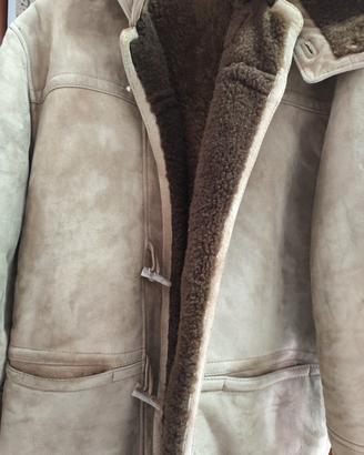 giaccone montone shearling da uomo taglia l