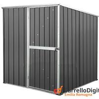 Box giardino lamiera acciaio 175x185 grigio scuro