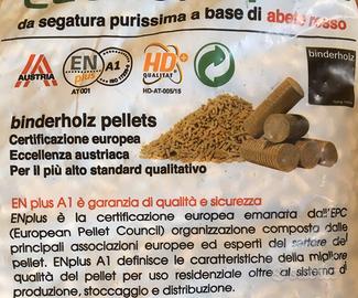 Pellet BINDER HOLZ austria EN PLUS A1 AT001 HD+ - Giardino e Fai da te In  vendita a Benevento