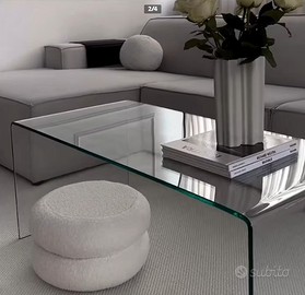 tavolo tavolino in cristallo  design moderno