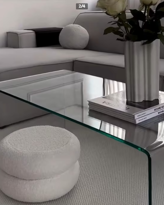 tavolo tavolino in cristallo  design moderno