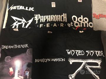 T-shirt varie musica band metal rock