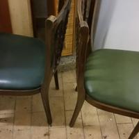 2 Sedie vintage in legno modello Chiavarina Anni50