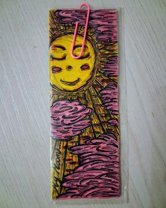 segnalibro rigido handmade tema giorno e notte