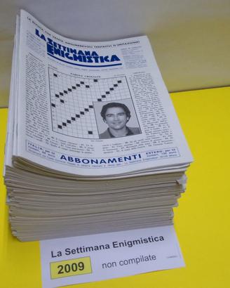 LA SETTIMANA ENIGMISTICA, anno 2009, NON compilati