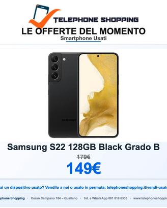 Samsung S22 128GB Black Grado B