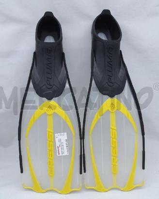 PINNE SUB CRESSI NERO GIALLO TRASP TG 41/42