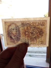 Biglietto di stato 5 lire Regno 