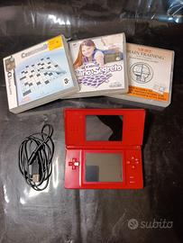 nintendo ds lite rosso + 3 giochi completi
